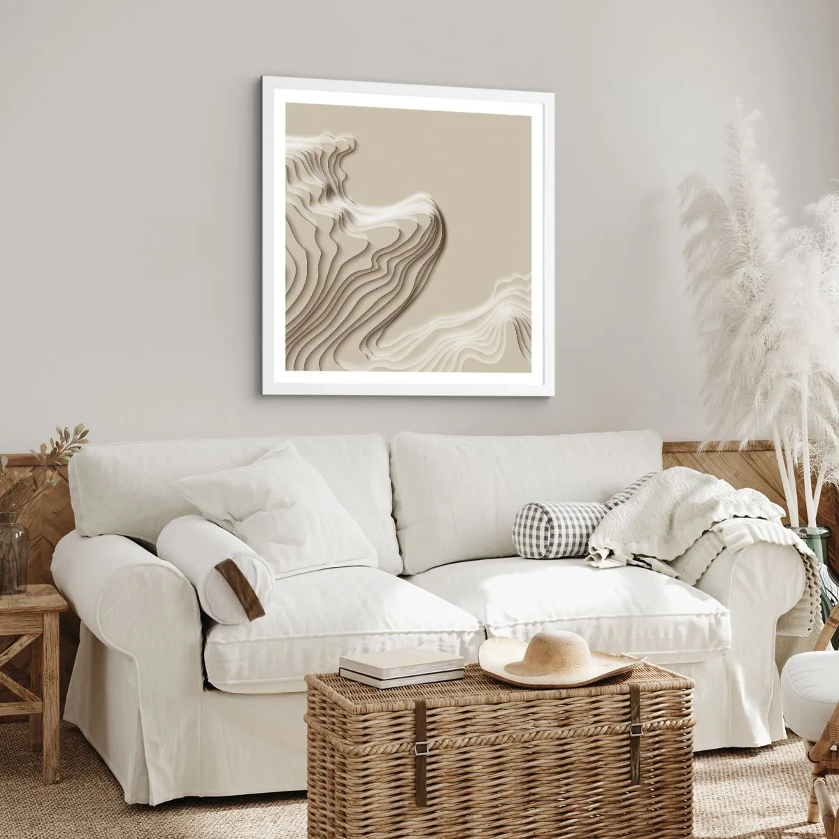 Plakát v bílém rámu - Topografie umění - 40x40 cm