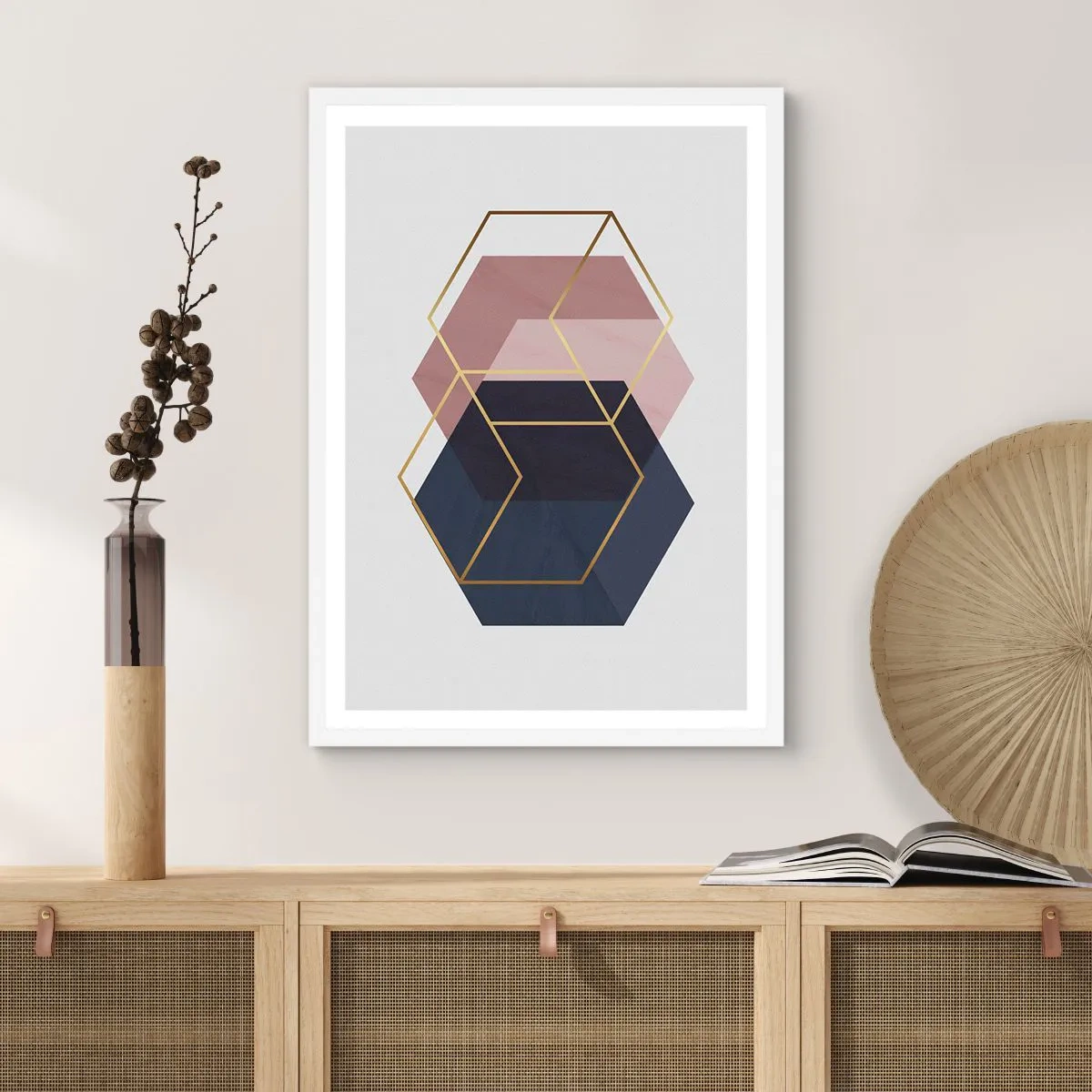 Plakát v bílém rámu - Síla jednoduchosti - 61x91 cm