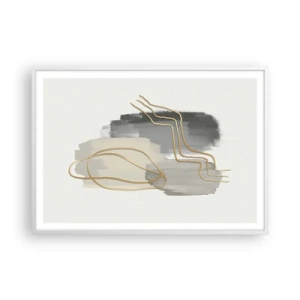 Plakát v bílém rámu - Trvání a pohyb - 100x70 cm