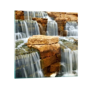 Obraz na skle - Schody do nebe - 60x60 cm