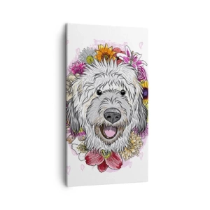 Obraz na plátně - Štěněcí radost - 45x80 cm