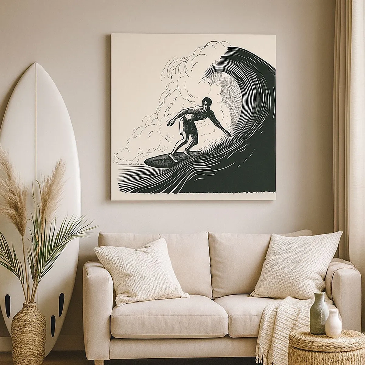 Obraz na plátně - Král vln - 30x30 cm