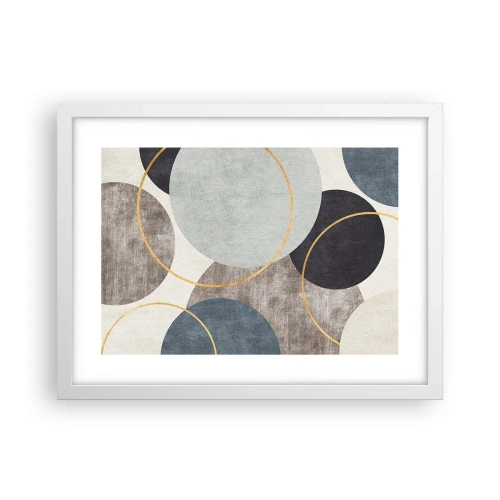 Plakát v bílém rámu - Kruh za kruhem - 40x30 cm