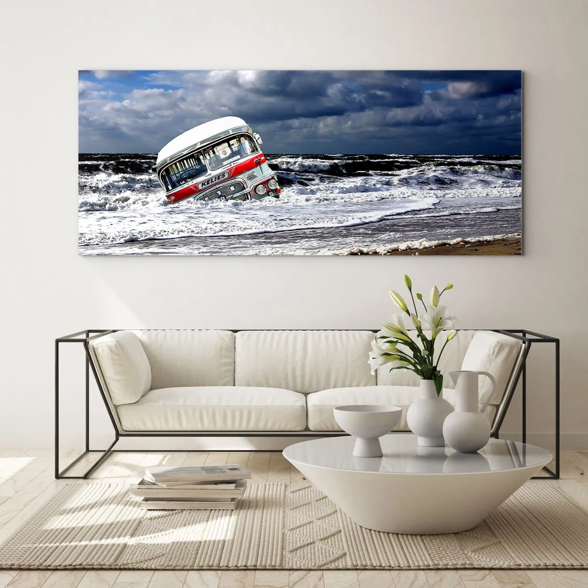 Obraz na skle - A čemu se divíš? - 100x40 cm