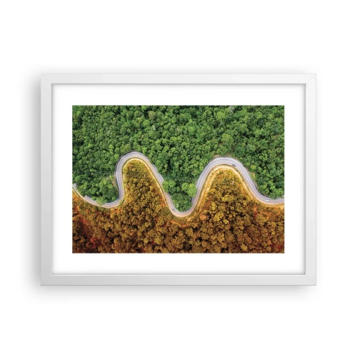 Plakát v bílém rámu - Hranice a průlomy - 40x30 cm