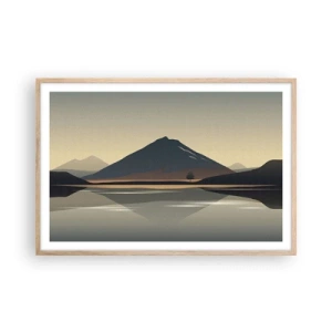 Plakát v rámu světlý dub - Zrcadlový odraz - 91x61 cm