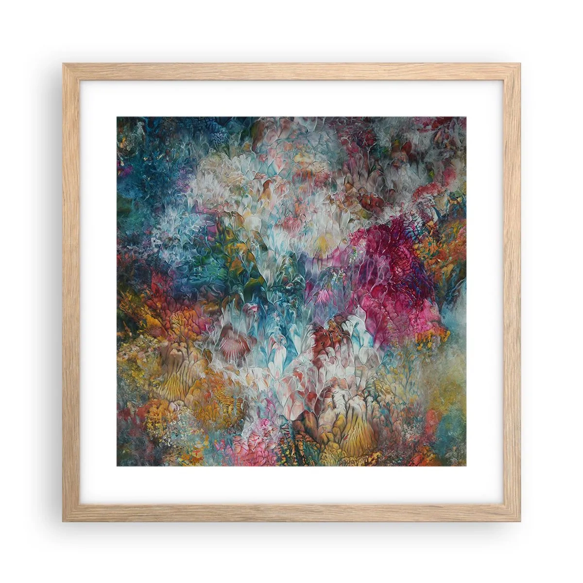 Plakát v rámu světlý dub - V plném rozkvětu - 40x40 cm