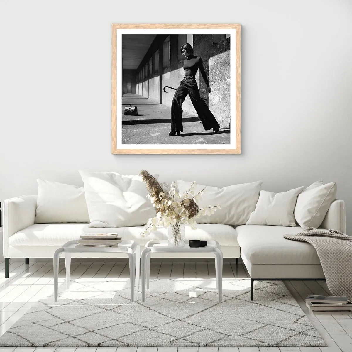 Plakát v rámu světlý dub - Městská elegance - 50x50 cm