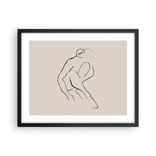 Plakát v černém rámu - Intimní skica - 50x40 cm