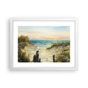 Plakát v bílém rámu - Bezvětří a samota - 40x30 cm