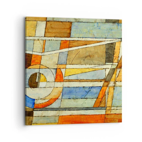 Obraz na plátně - Kubismus na stavbě - 70x70 cm