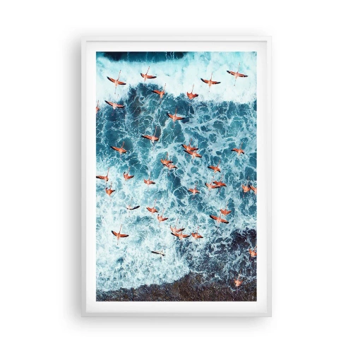 Plakát v bílém rámu - Přímořský průvod - 61x91 cm