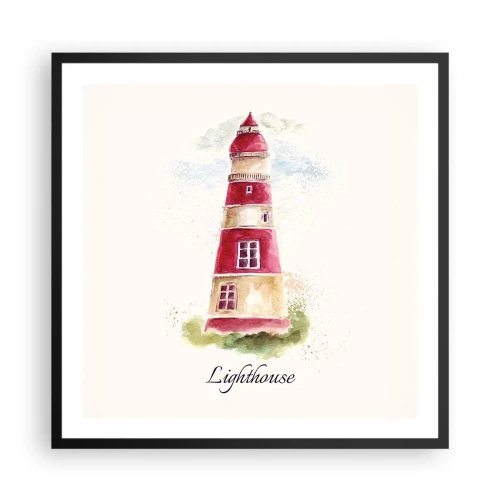 Plakát v černém rámu - Tady je vždy počasí - 60x60 cm