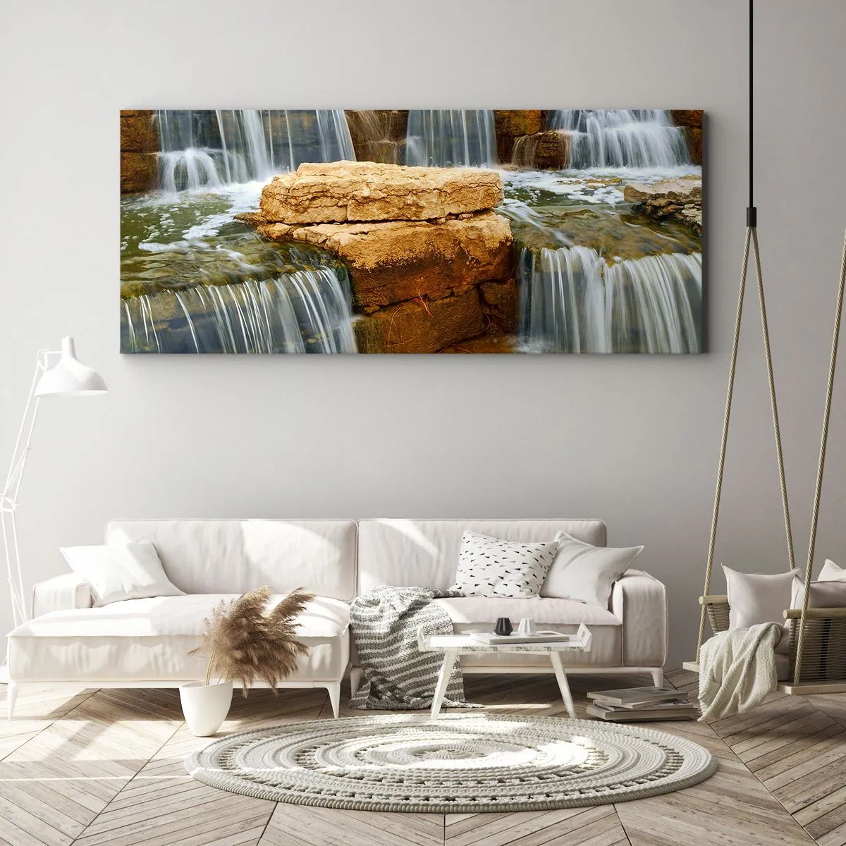 Obraz na plátně - Schody do nebe - 160x50 cm