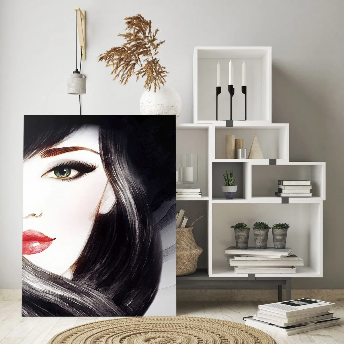 Obraz na skle - Safírový pohled - 50x70 cm