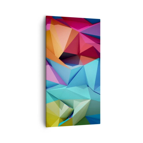 Obraz na plátně - Duhové origami - 55x100 cm