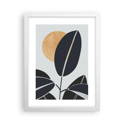 Plakát v bílém rámu - Den horkého léta - 30x40 cm