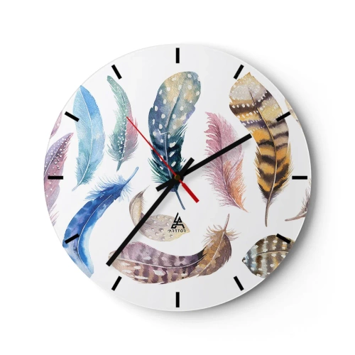 Nástěnné hodiny - Lehké, strakaté a vícebarevné - 40x40 cm