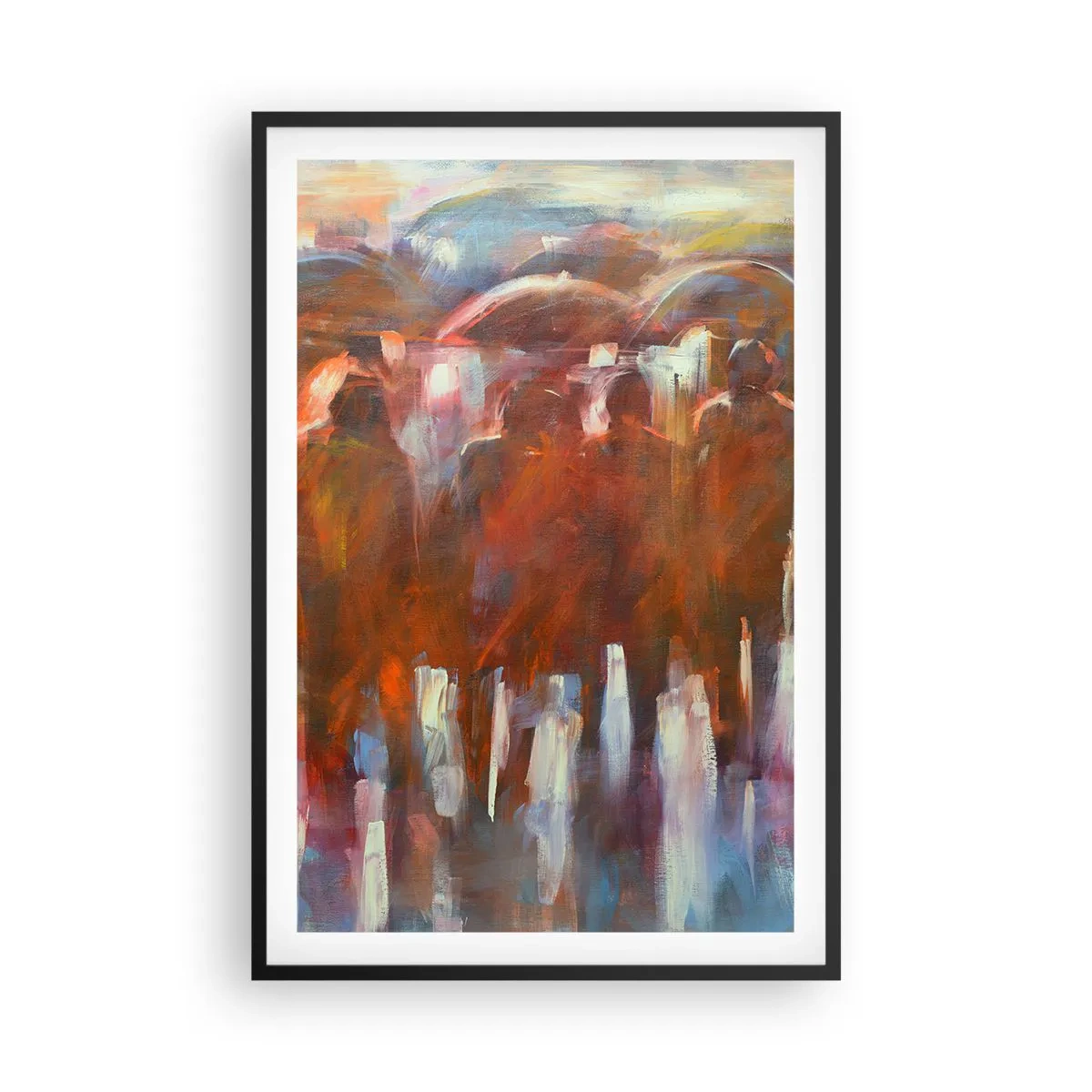 Plakát v černém rámu - Rovnocenní v dešti a mlze - 61x91 cm