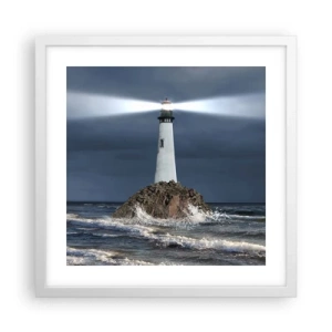 Plakát v bílém rámu - Zde…zde…tady! - 40x40 cm