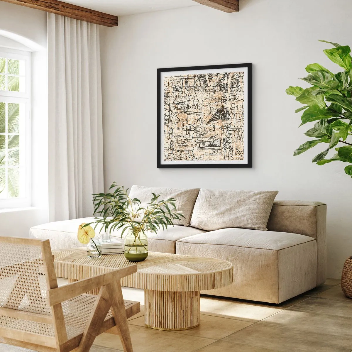 Plakát v černém rámu - Čeká na rozluštění - 50x50 cm