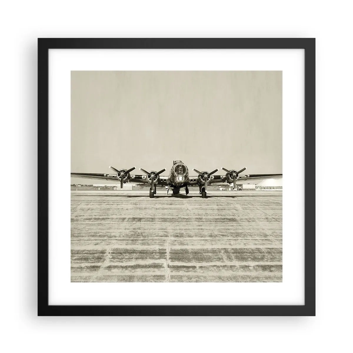 Plakát v černém rámu - Jako vždy připraven - 40x40 cm