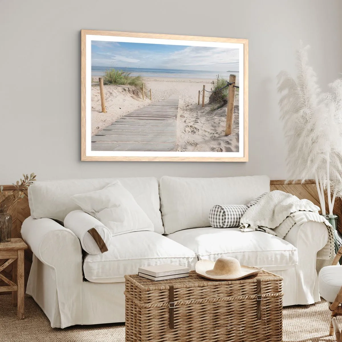 Plakát v rámu světlý dub - Až k horizontu - 100x70 cm