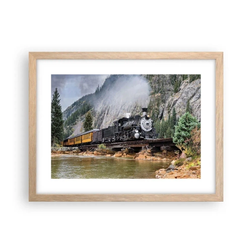 Plakát v rámu světlý dub - Kampak? Kam? - 40x30 cm