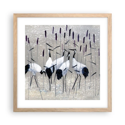 Plakát v rámu světlý dub - Mezi svými - 40x40 cm