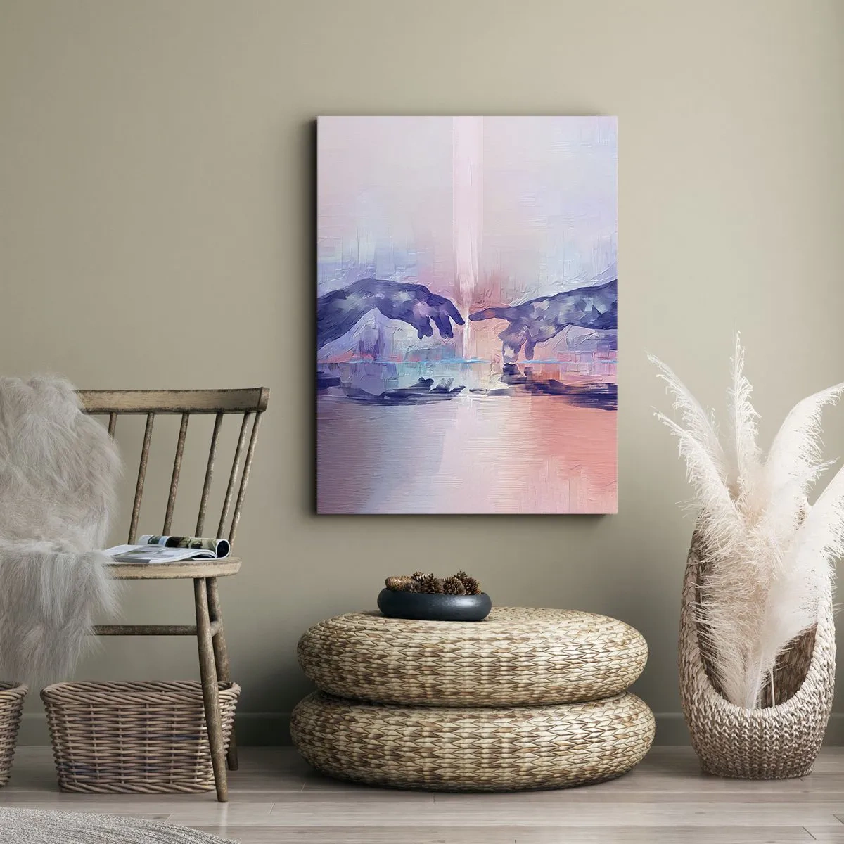 Obraz na plátně - Božská jiskra života - 65x120 cm