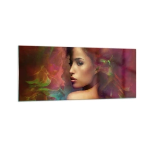 Obraz na skle - Krásnější než duha, jemnější než mlha - 100x40 cm