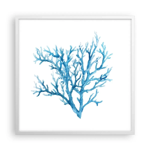 Plakát v bílém rámu - Mořský filigrán - 60x60 cm
