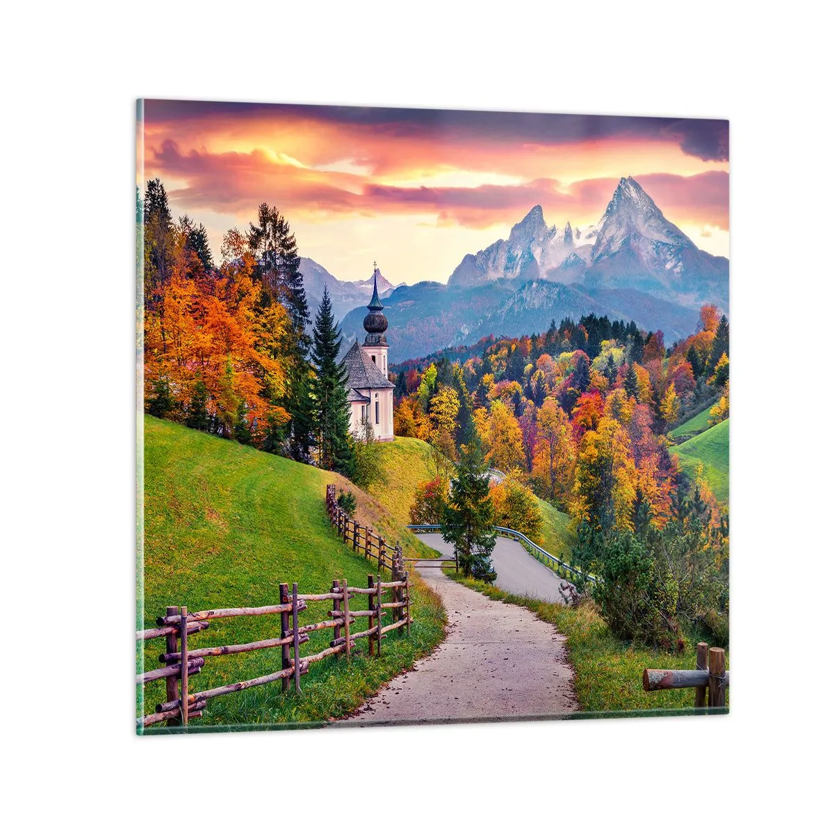 Obraz na skle - Naprosto ideální krajina - 30x30 cm