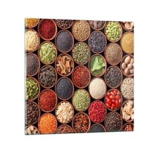 Obraz na skle - Všechny chutě světa - 70x70 cm