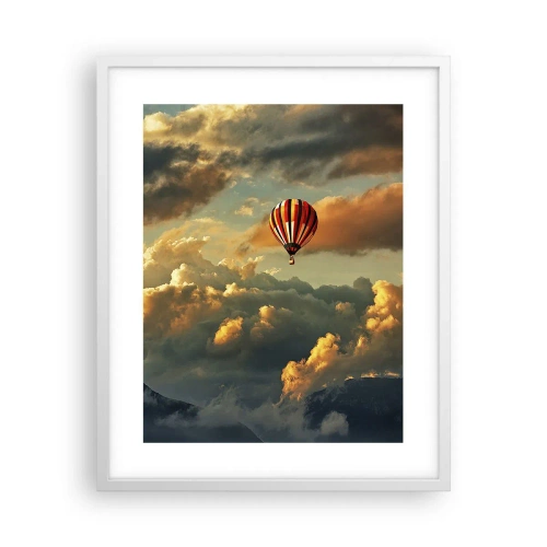 Plakát v bílém rámu - Letím, protože chci - 40x50 cm