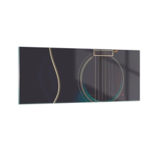 Obraz na skle - Okamžik, než to zazní - 100x40 cm