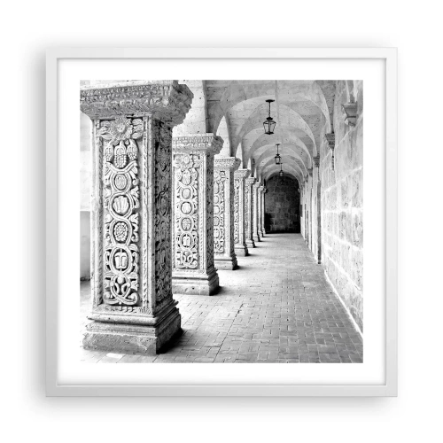 Plakát v bílém rámu - Kam...? - 50x50 cm