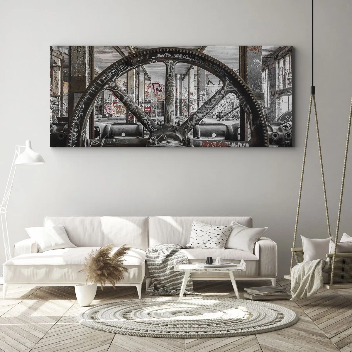 Obraz na plátně - Tajný život továrny - 140x50 cm