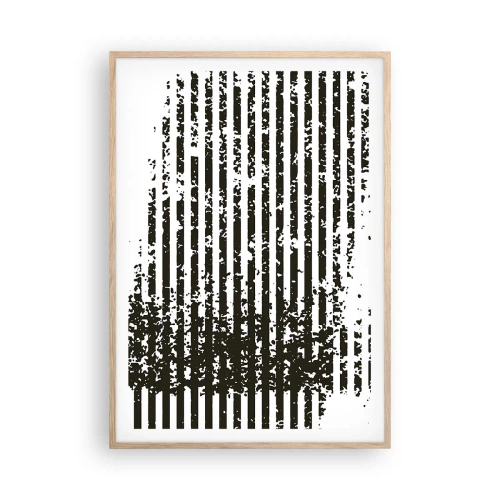 Plakát v rámu světlý dub - Rytmus a šum - 70x100 cm
