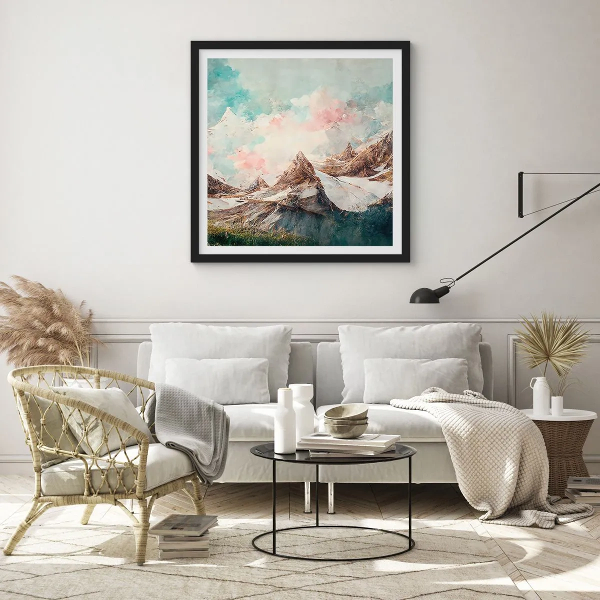 Plakát v černém rámu - Skalní čepele - 60x60 cm