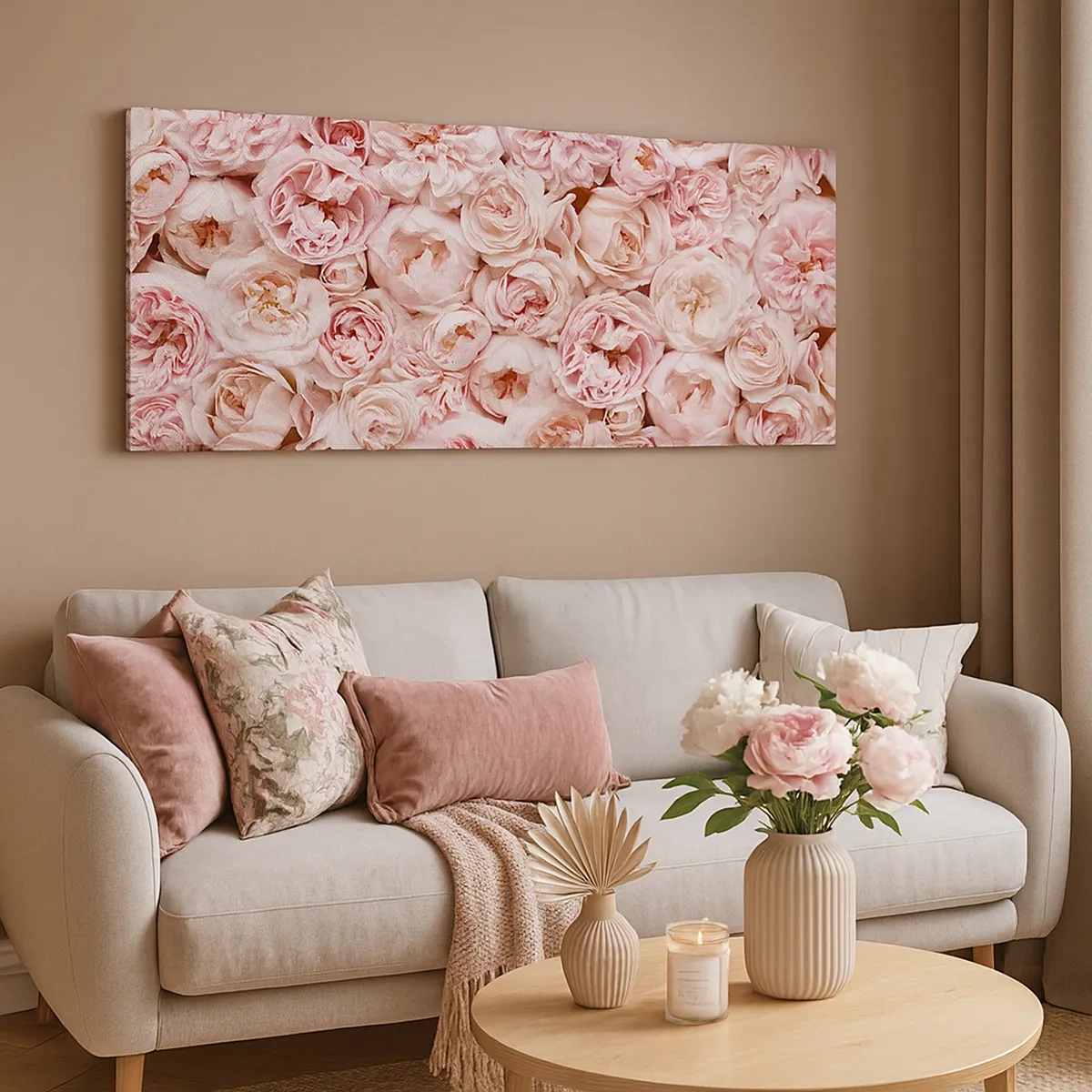 Obraz na plátně - Vydlážděná růžemi - 30x30 cm