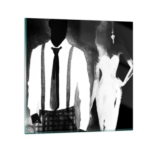Obraz na skle - Ve stylu noir - 70x70 cm