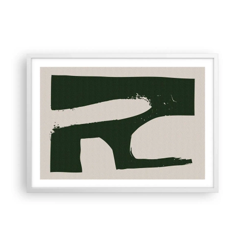 Plakát v bílém rámu - Zálivy v bílem - 70x50 cm