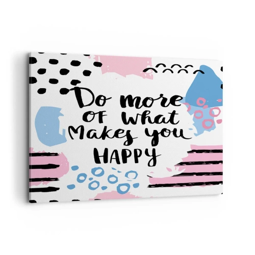 Obraz na plátně - Jak být šťastný - 100x70 cm