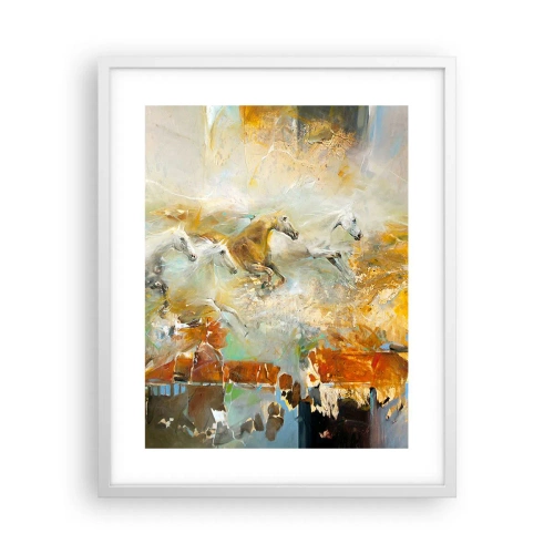 Plakát v bílém rámu - Cválá světlem - 40x50 cm