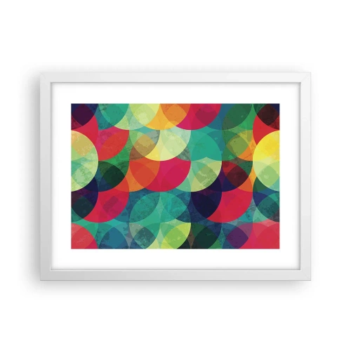 Plakát v bílém rámu - Vstoupit do duhy - 40x30 cm