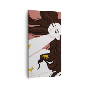 Obraz na plátně - Sen o zlatém koni - 65x120 cm