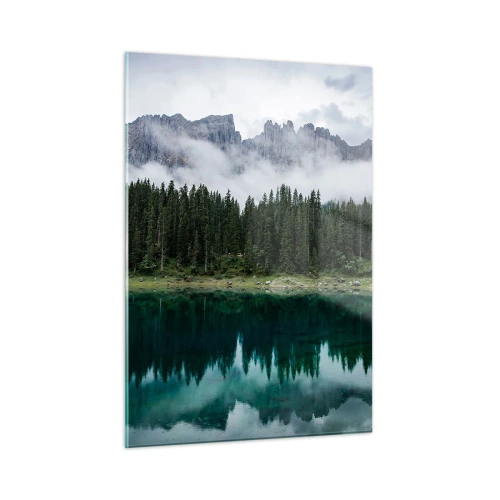 Obraz na skle - Tiše, tiše, neprobuďme spící vodu…. - 50x70 cm