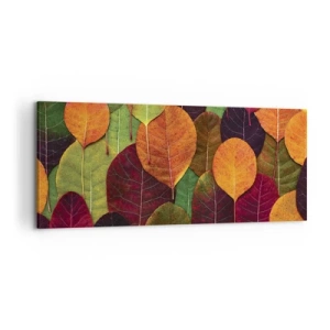 Obraz na plátně - Podzimní mozaika - 120x50 cm