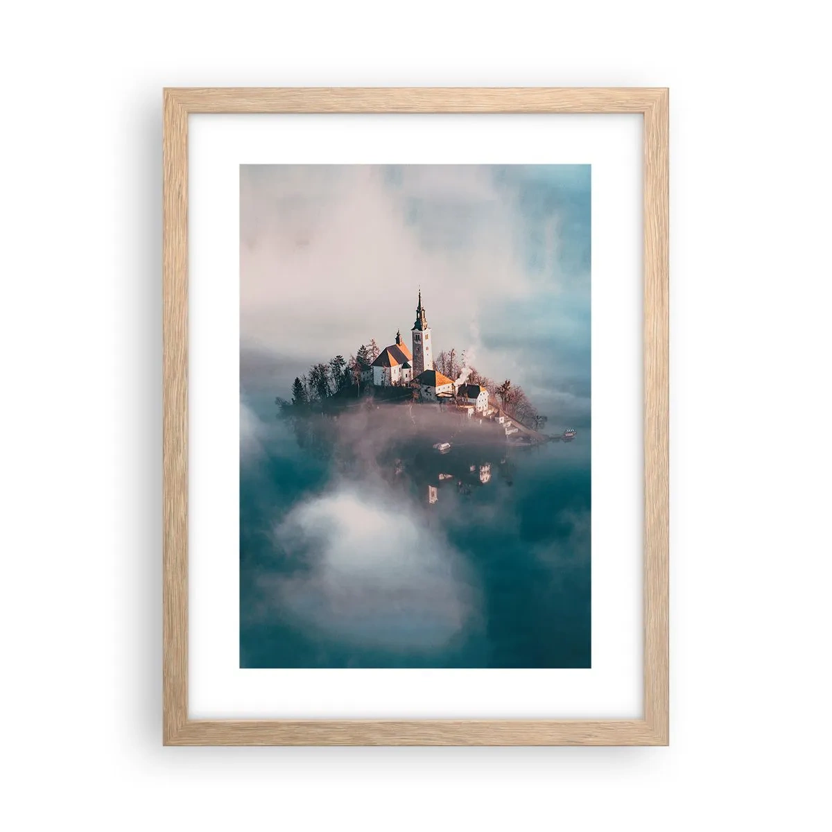 Plakát v rámu světlý dub - Ostrov snů - 30x40 cm